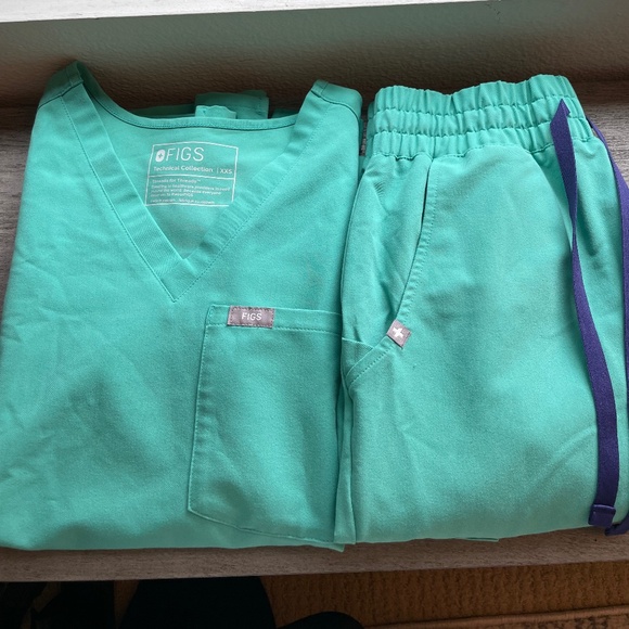 Figs Women’s Scrub Set Surgical Green XXS/ XXS P - Picture 3 of 3